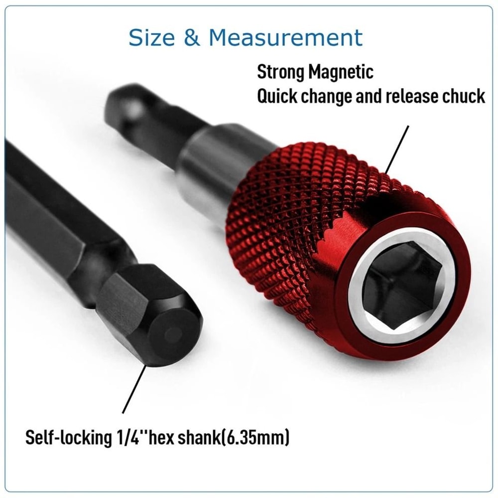 Magnetic Bit Holder Set Quick Release Hex Shank Drill Bit Extension 3