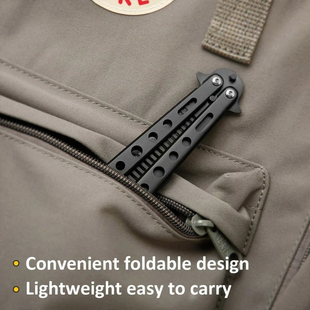 Butterfly Trainer Comb Metal Balisong Practice Tool For Safe Skill Training 10