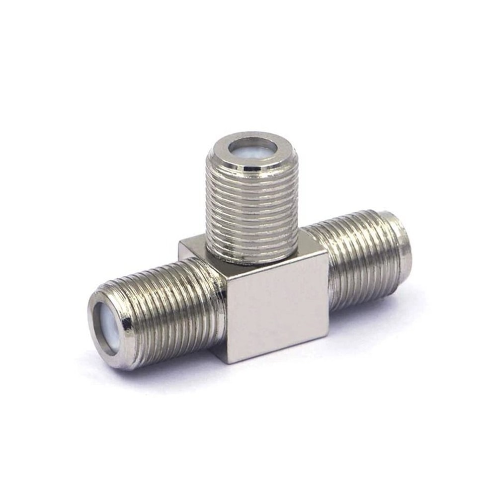 Coaxial Cable Splitter F Type Connector For TV Antenna Satellite 0