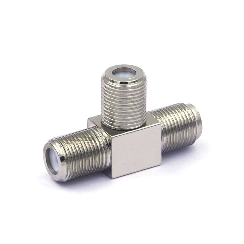 Coaxial Cable Splitter F Type Connector For TV Antenna Satellite 0