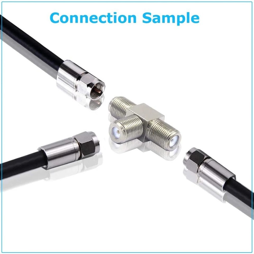 Coaxial Cable Splitter F Type Connector For TV Antenna Satellite 3