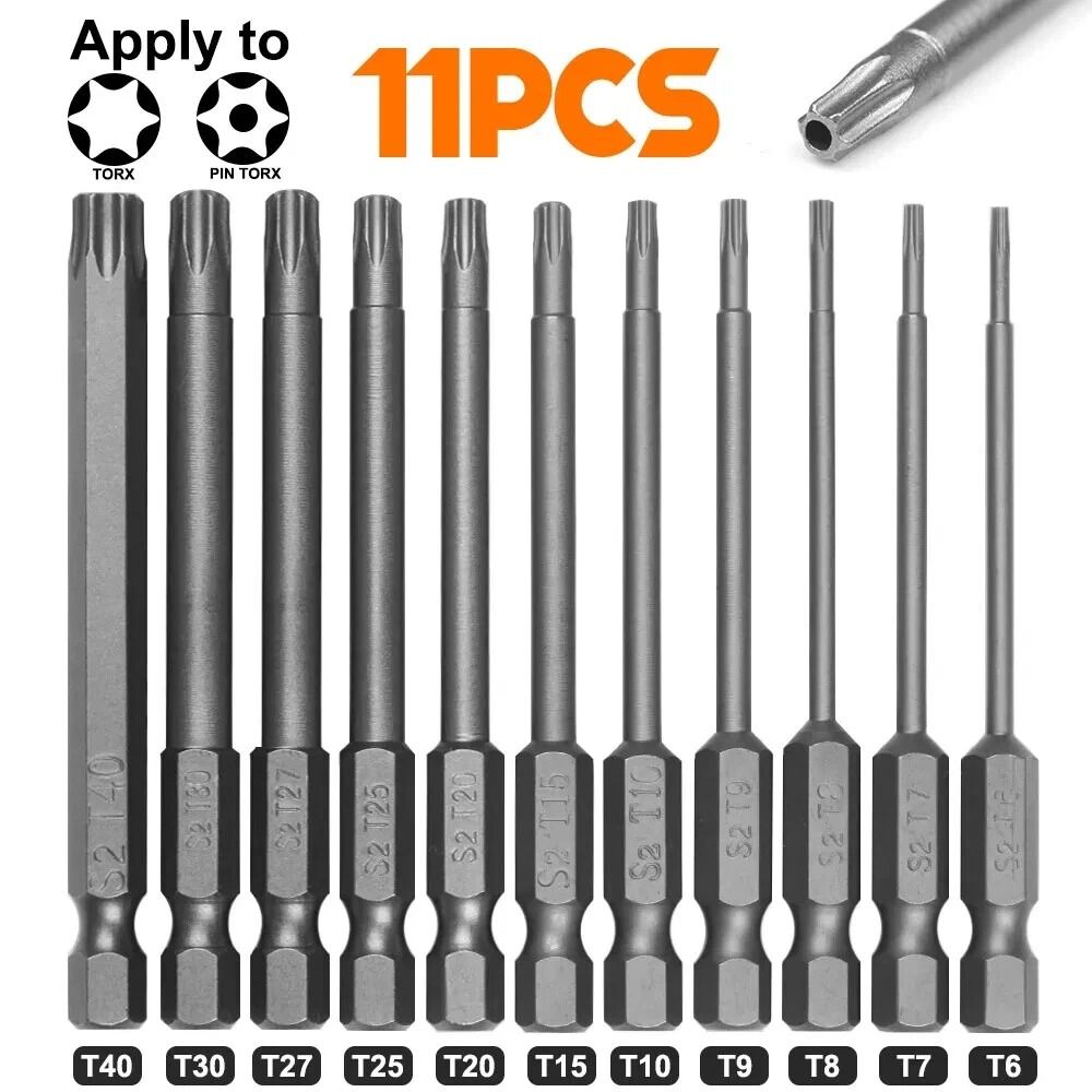 Torx Bit Set Steel Security Torx Bits For Drill And Screwdriver 14