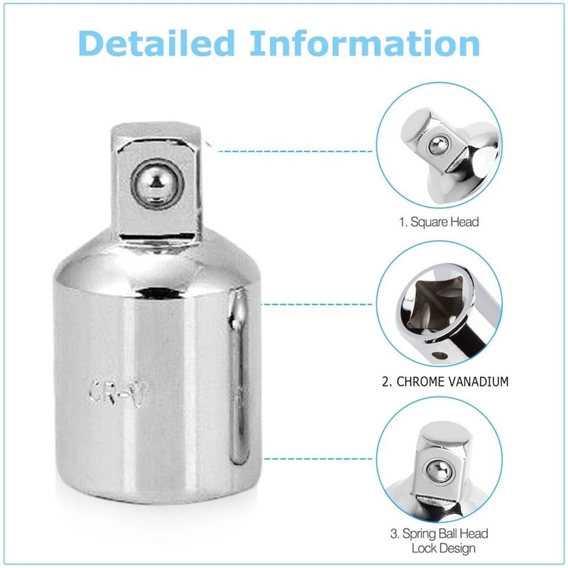 Impact Socket Adapter Set With Reducers For Drive Ratchets 7
