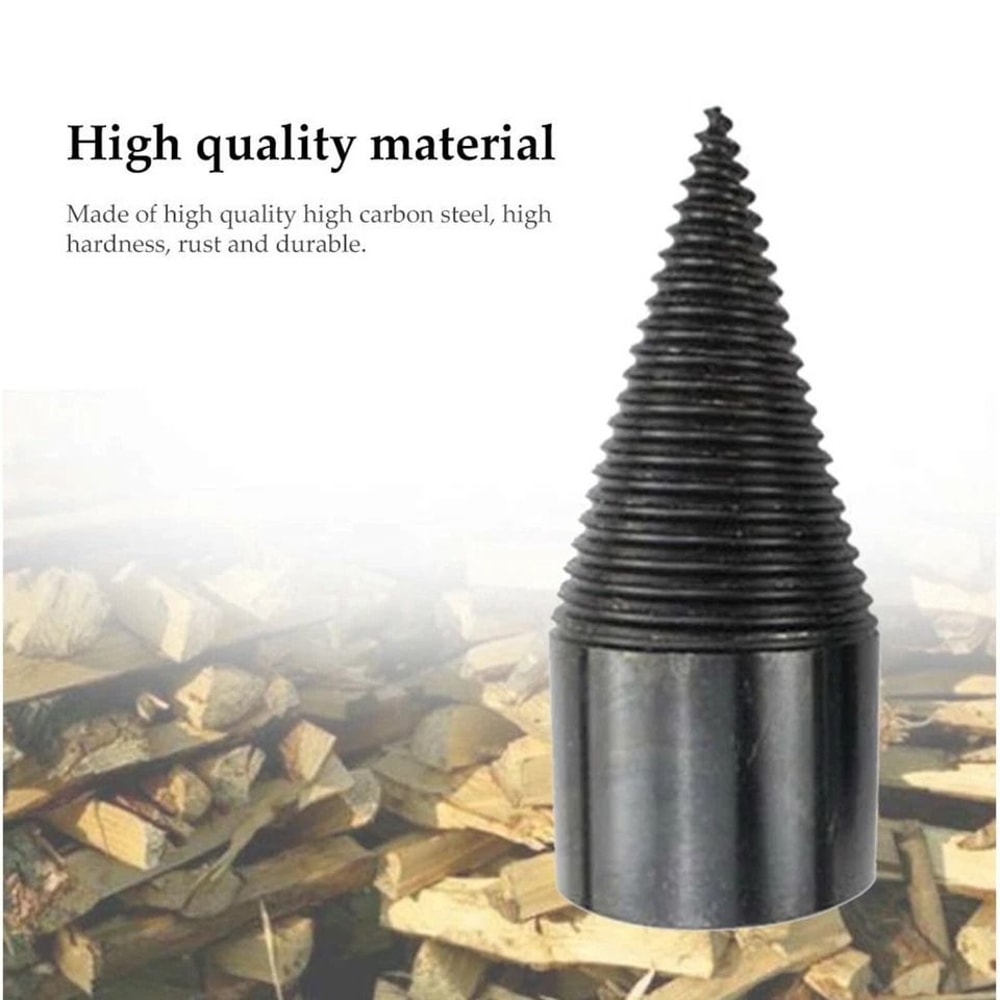 Firewood Drill Bit Wood Splitter Set With Cone Driver For Fast Log Splitting 4