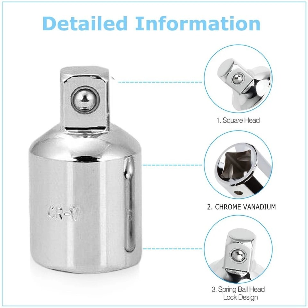 Impact Socket Adapter Set Drive Reducer Converter Kit 7