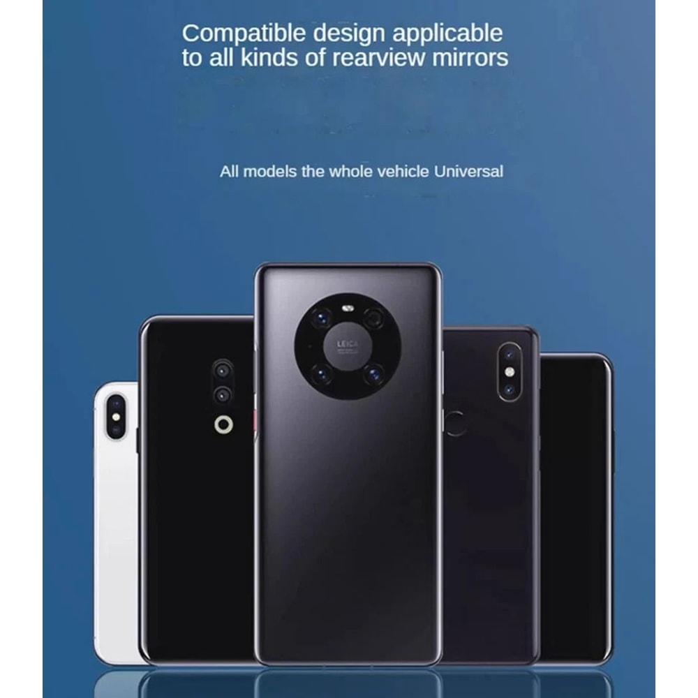 Rear View Mirror Phone Holder Car Mount For IPhone And Android 3