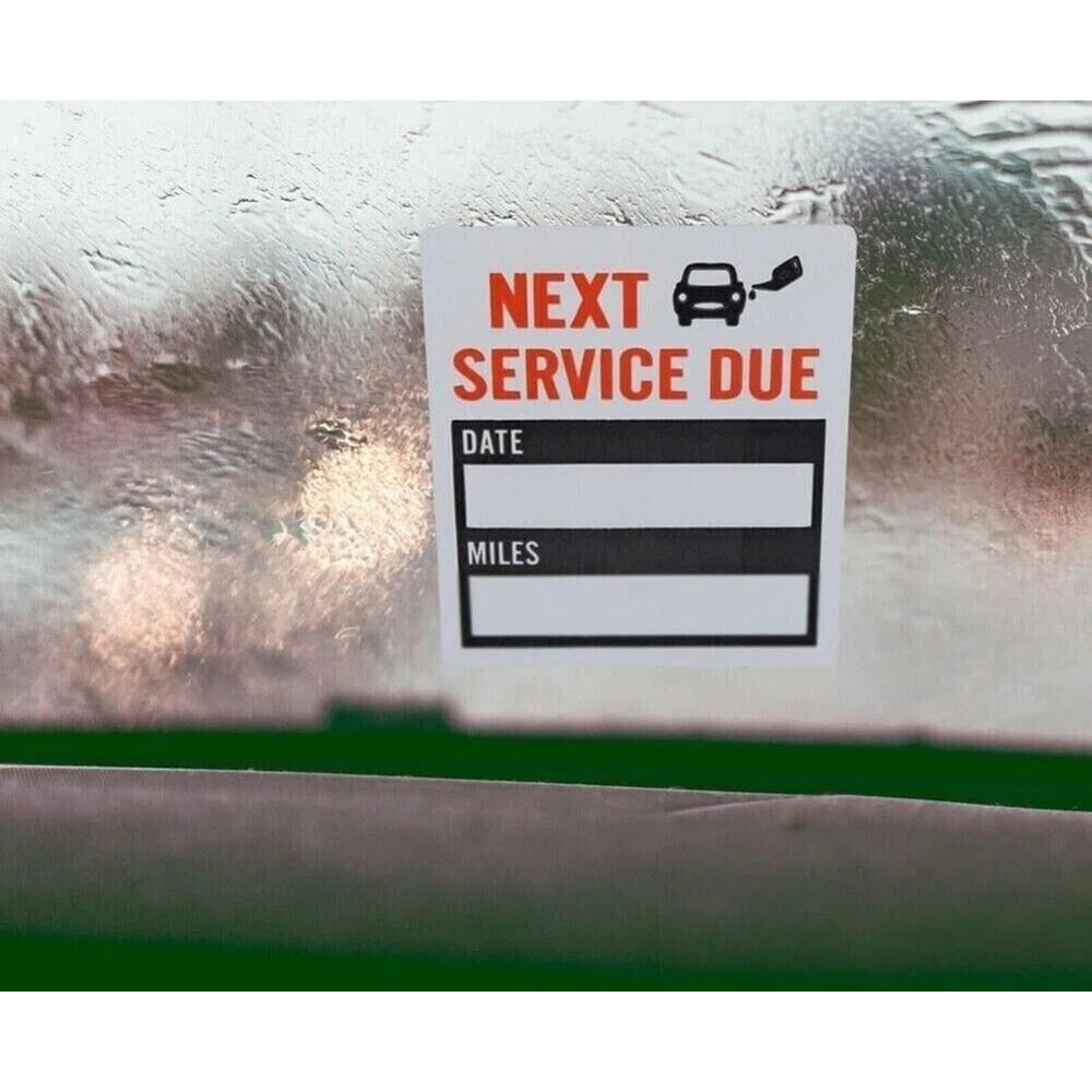 Made Oil Change Reminder Stickers Roll Count Clear Service Labels 0