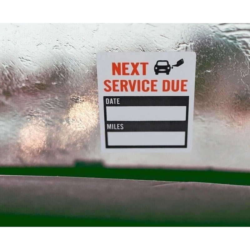 Made Oil Change Reminder Stickers Roll Count Clear Service Labels 0