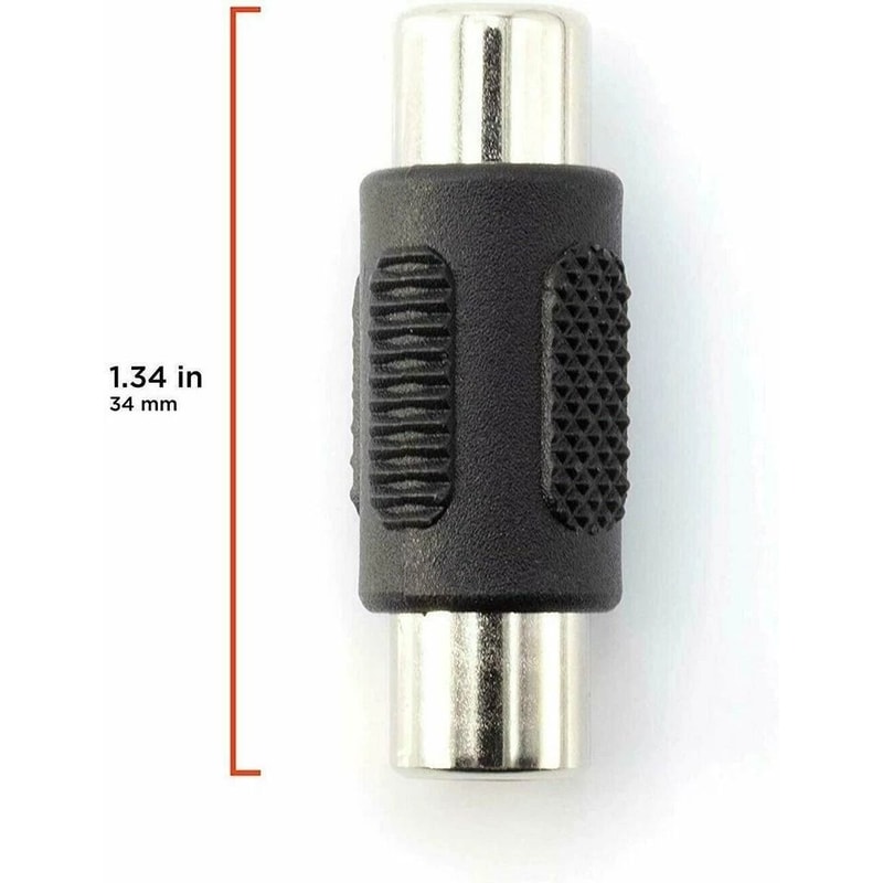 RCA Female To Female Coupler Audio Video RCA Coupler Adapter Connectors 2