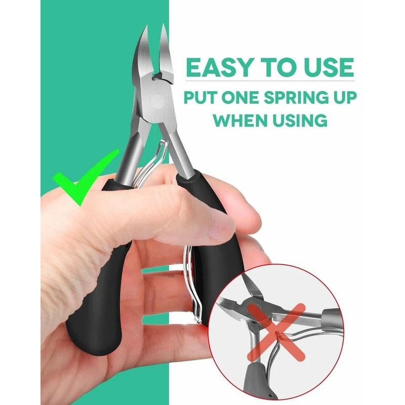 Heavy Duty Thick Toenail Clippers For Ingrown Nails Precision Scissor Cutter 5