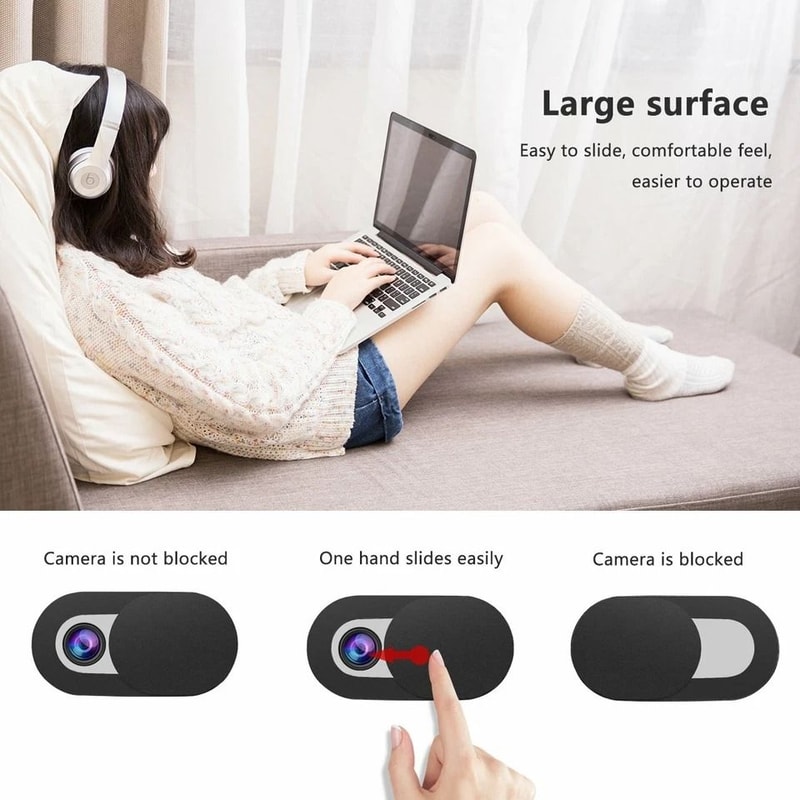 Ultra Thin Webcam Cover 3 Pack Sliding Privacy Shield For Laptop PC Tablet 1