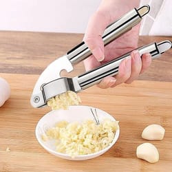stainless steel garlic press manual garlic crusher and easy clean mincer