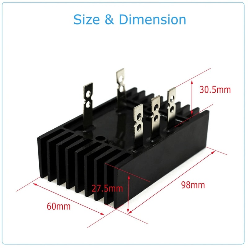 Bridge Rectifier Module Metal Case Diode Converter 5