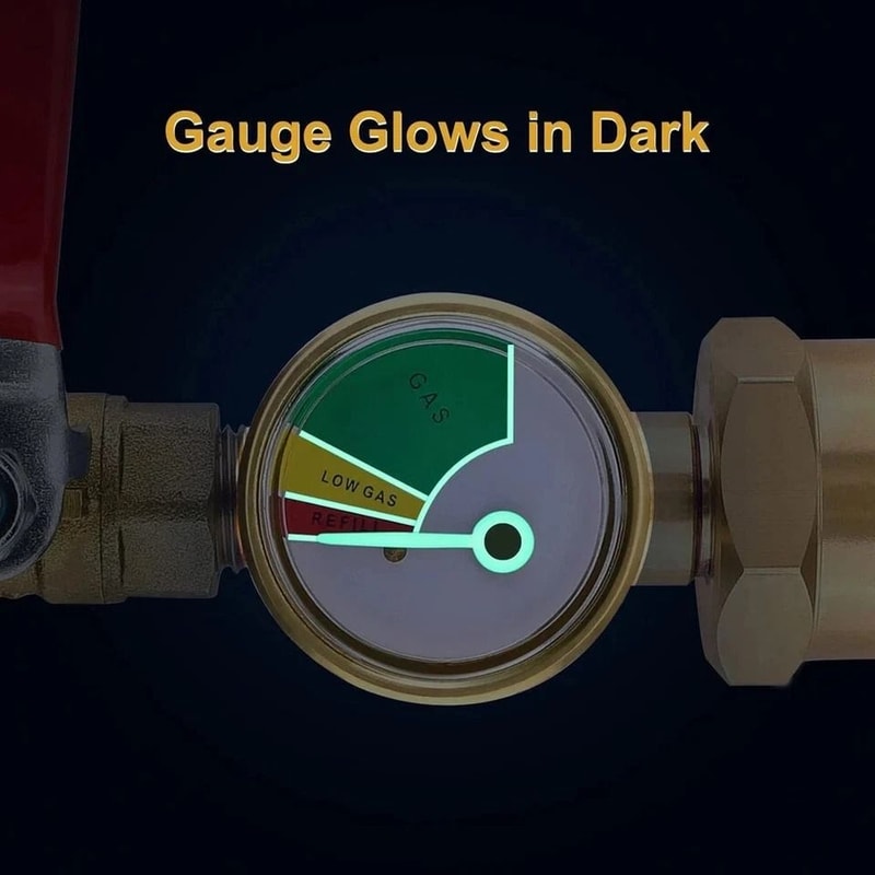 Propane Refill Adapter Hose With Gauge OnOff Control Extension 5