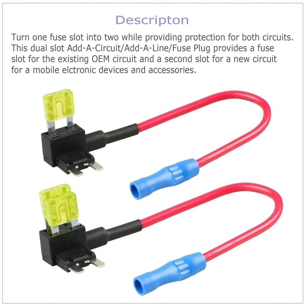 Fuse Tap Adapter Kit For Automotive AddaCircuit Mini ATM APM Blade Fuses 1