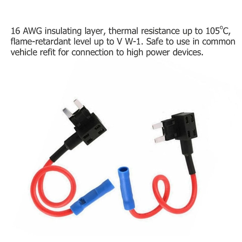 Fuse Tap Adapter Kit For Automotive AddaCircuit Mini ATM APM Blade Fuses 3