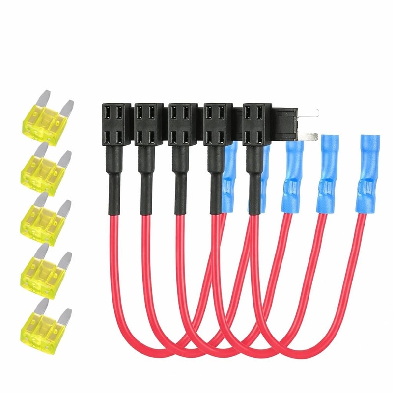 Fuse Tap Adapter Kit For Automotive AddaCircuit Mini ATM APM Blade Fuses 0