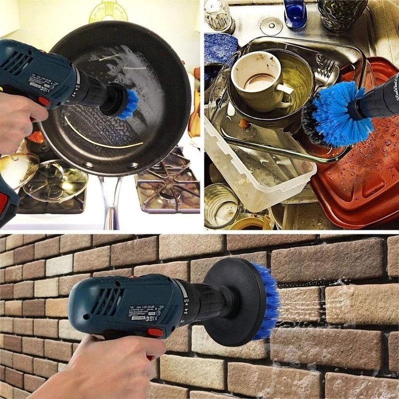 Drill Brush Set Power Scrubber For Tile Grout Cleaner Shower Tub 5
