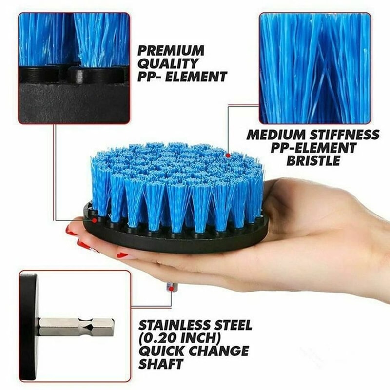Drill Brush Set Power Scrubber For Tile Grout Cleaner Shower Tub 6