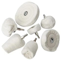 car polisher pads & buffing wheel drill kit for aluminum, stainless & more