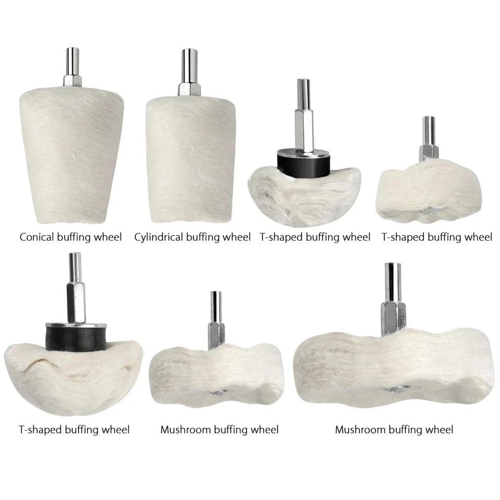 Car Polisher Pads Buffing Wheel Drill Kit For Aluminum Stainless More 6