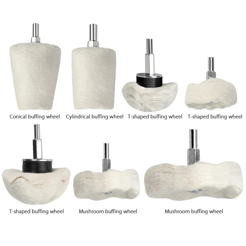 Car Polisher Pads Buffing Wheel Drill Kit For Aluminum Stainless More 6