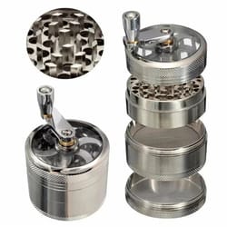 herb tobacco grinder herbal metal spice crusher with handle for smoke & herbs