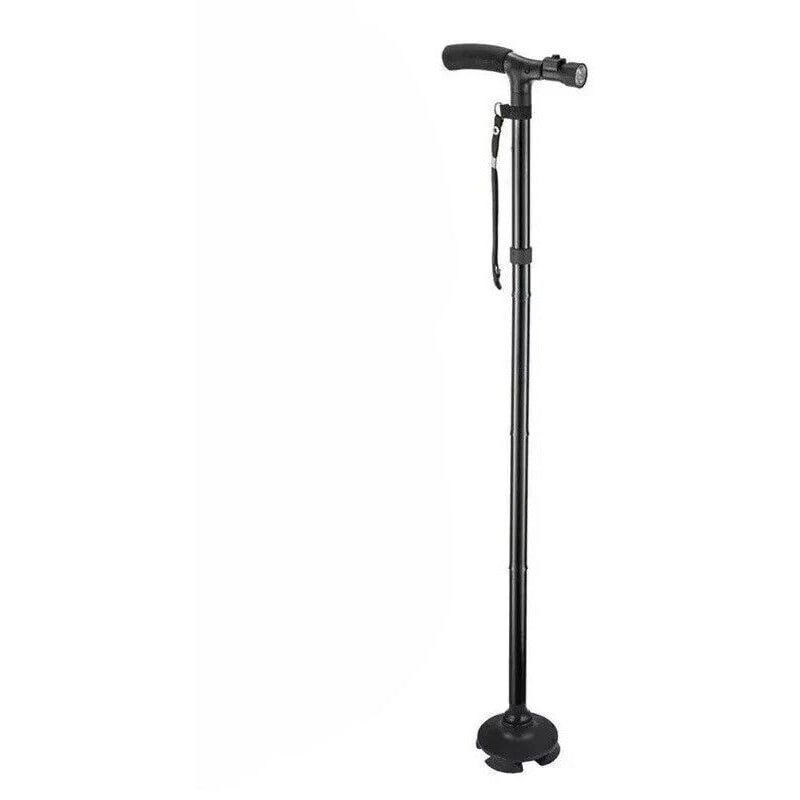 Folding Walking Cane With LED Light Adjustable Height Mobility Aid 0