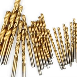 hss titanium drill bit set for wood, metal & plastic multi-purpose twist drill bits