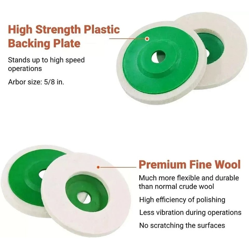 Wool Polishing Discs For Angle Grinder Buffing Pads 2