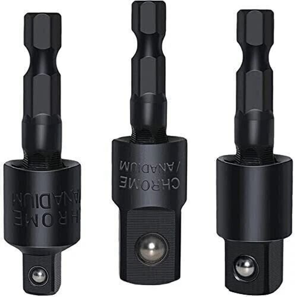 Socket Adapter Set With QuickRelease Mechanism For Impact Driver Drill 0
