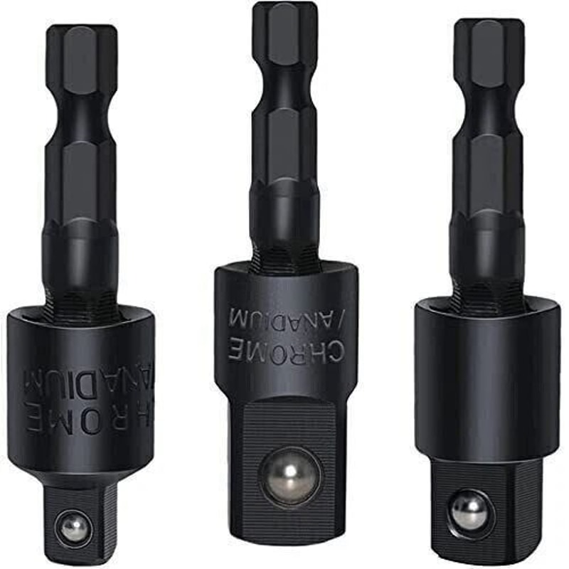 Socket Adapter Set With QuickRelease Mechanism For Impact Driver Drill 0