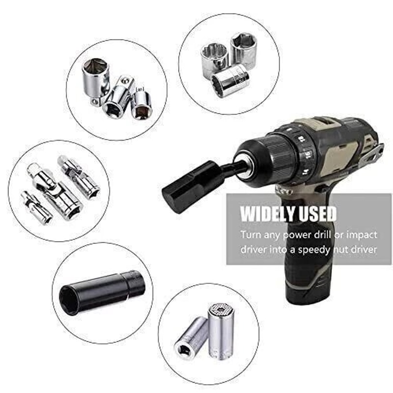 Socket Adapter Set With QuickRelease Mechanism For Impact Driver Drill 5