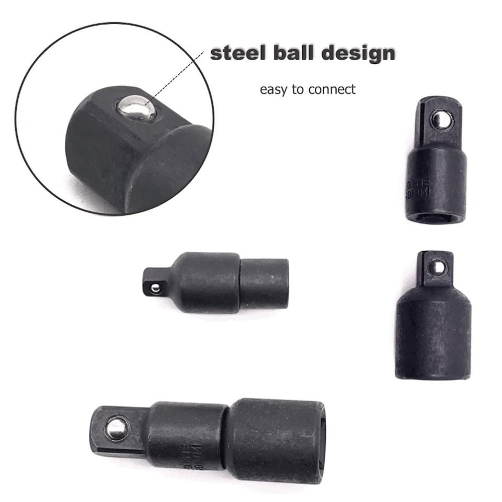 Impact Socket Adapter Set Chrome Vanadium Drive Reducer Set 6