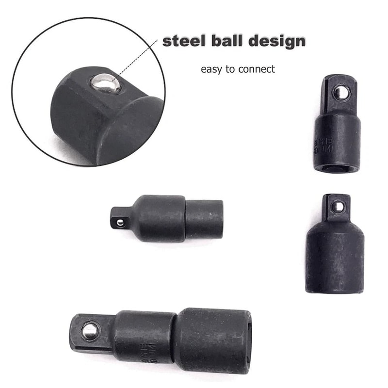 Impact Socket Adapter Set Chrome Vanadium Drive Reducer Set 6