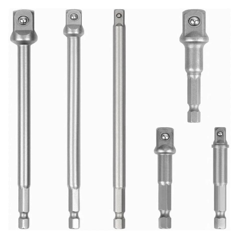 Impact Socket Adapter Set With Right Angle Drill Attachment 0