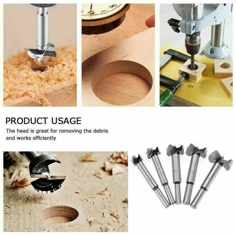 Forstner Drill Bit Set Wood Boring Bit Set For Clean Precision Holes 5