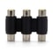 Triple RCA Female To Female Coupler For TV DVD Console RCA Adapter AV Extension Connector 0