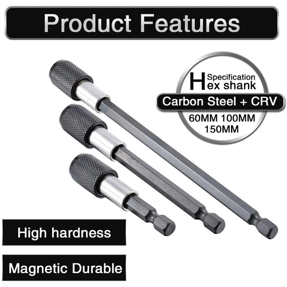 Bit Holder Set Quick Release Hex Shank Drill Bit Extension 7
