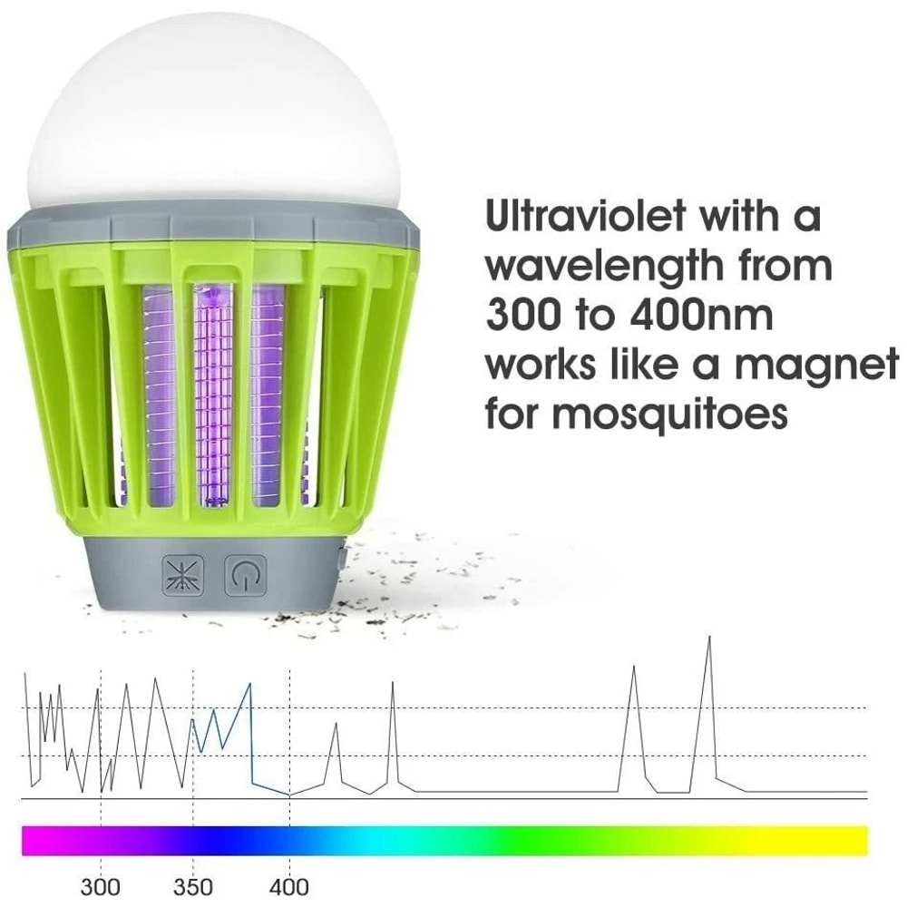 Outdoor Bug Zapper Mosquito Killer Lamp With LED Lantern Insect Trap For Patio Yard 8