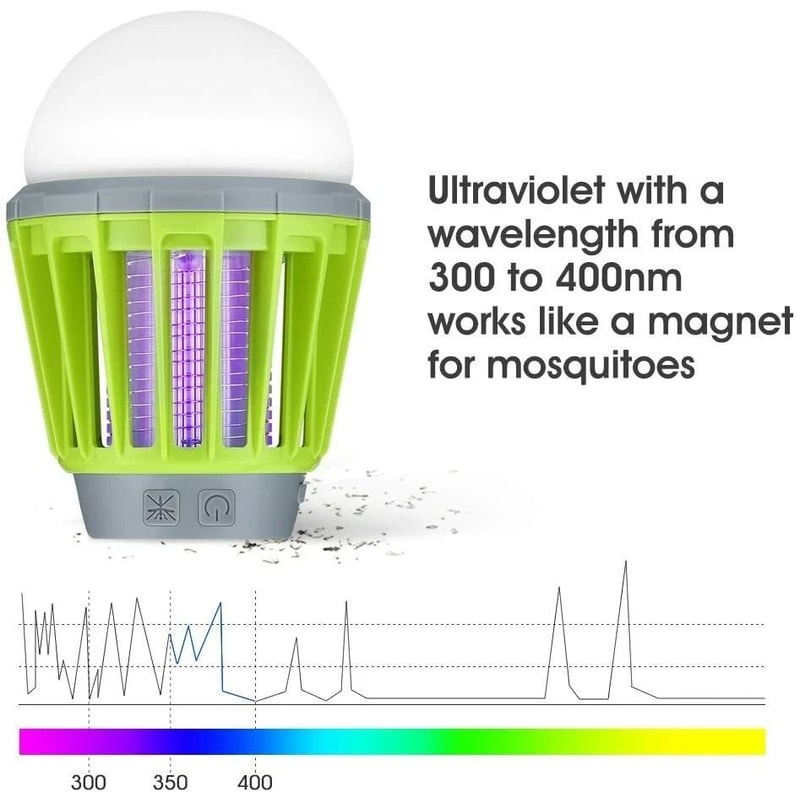 Outdoor Bug Zapper Mosquito Killer Lamp With LED Lantern Insect Trap For Patio Yard 8