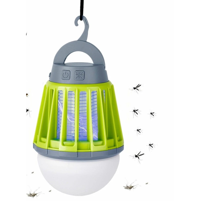 Outdoor Bug Zapper Mosquito Killer Lamp With LED Lantern Insect Trap For Patio Yard 0