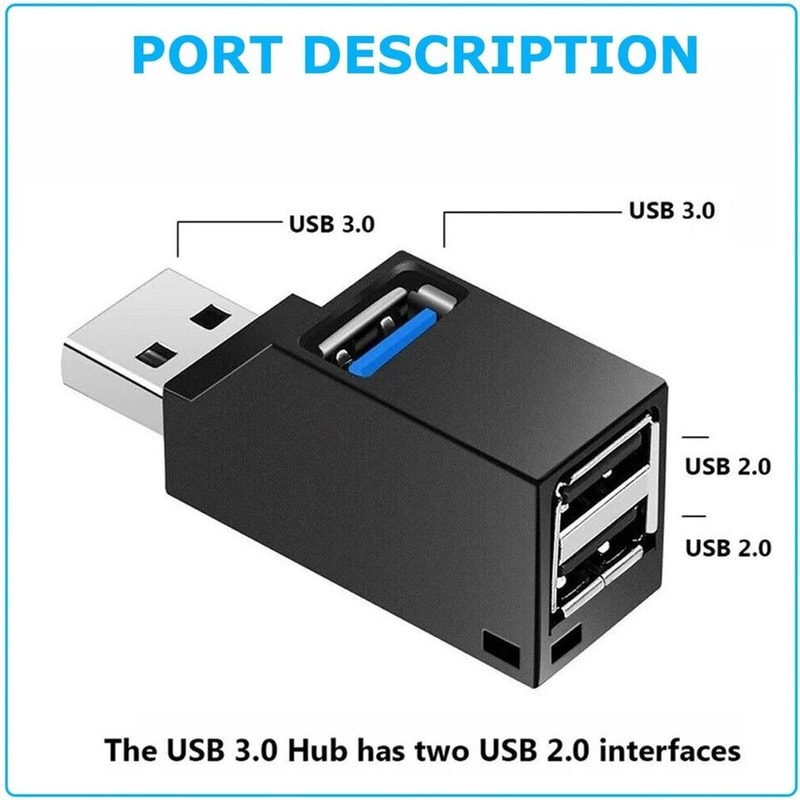 USB Hub Splitter For HighSpeed Data Transfer Compatible With PC Laptop And MacBook 2