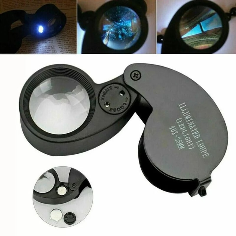 LED Pocket Magnifier For Jewelry Repair Lighted Loupe With Clear Viewing 3