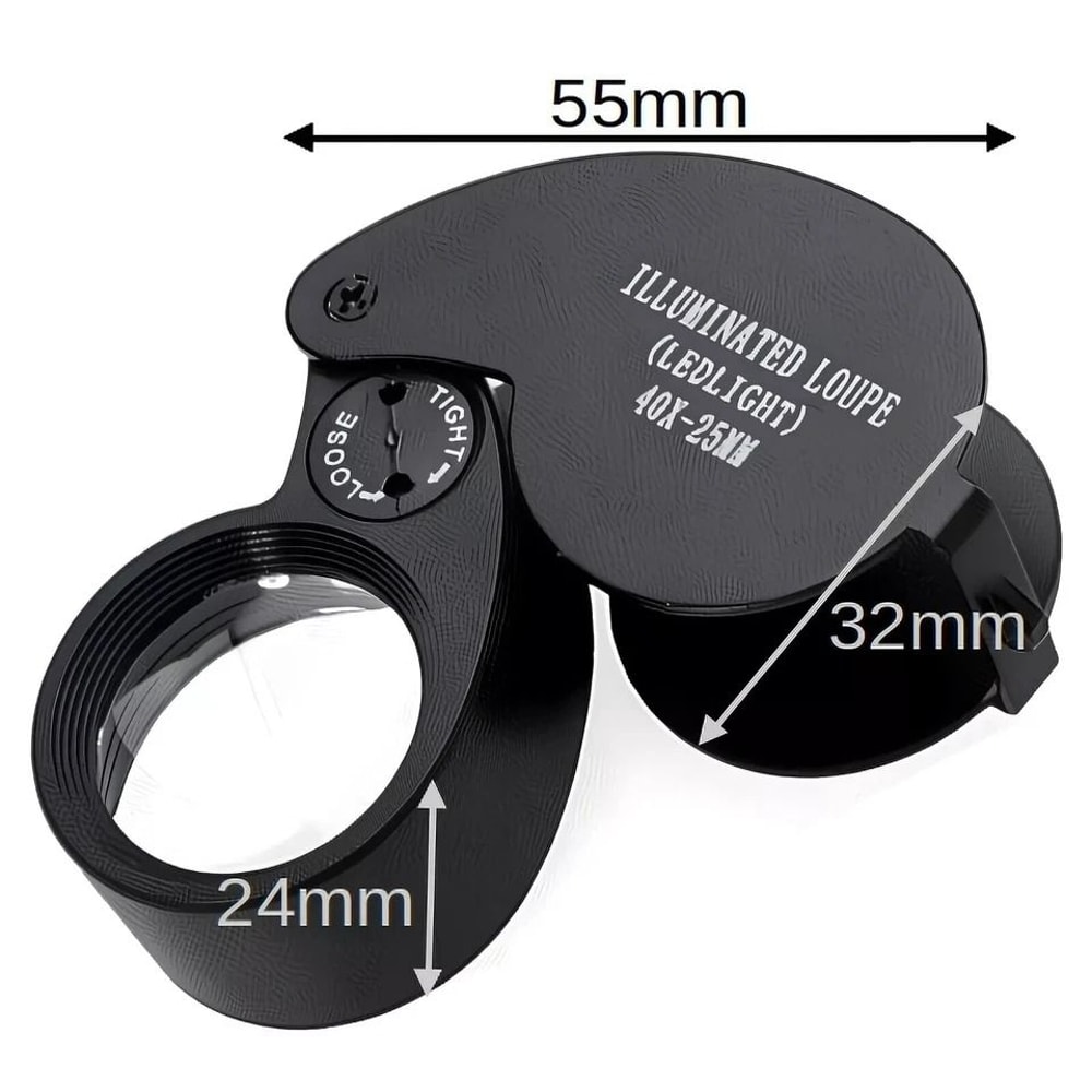 LED Pocket Magnifier For Jewelry Repair Lighted Loupe With Clear Viewing 4