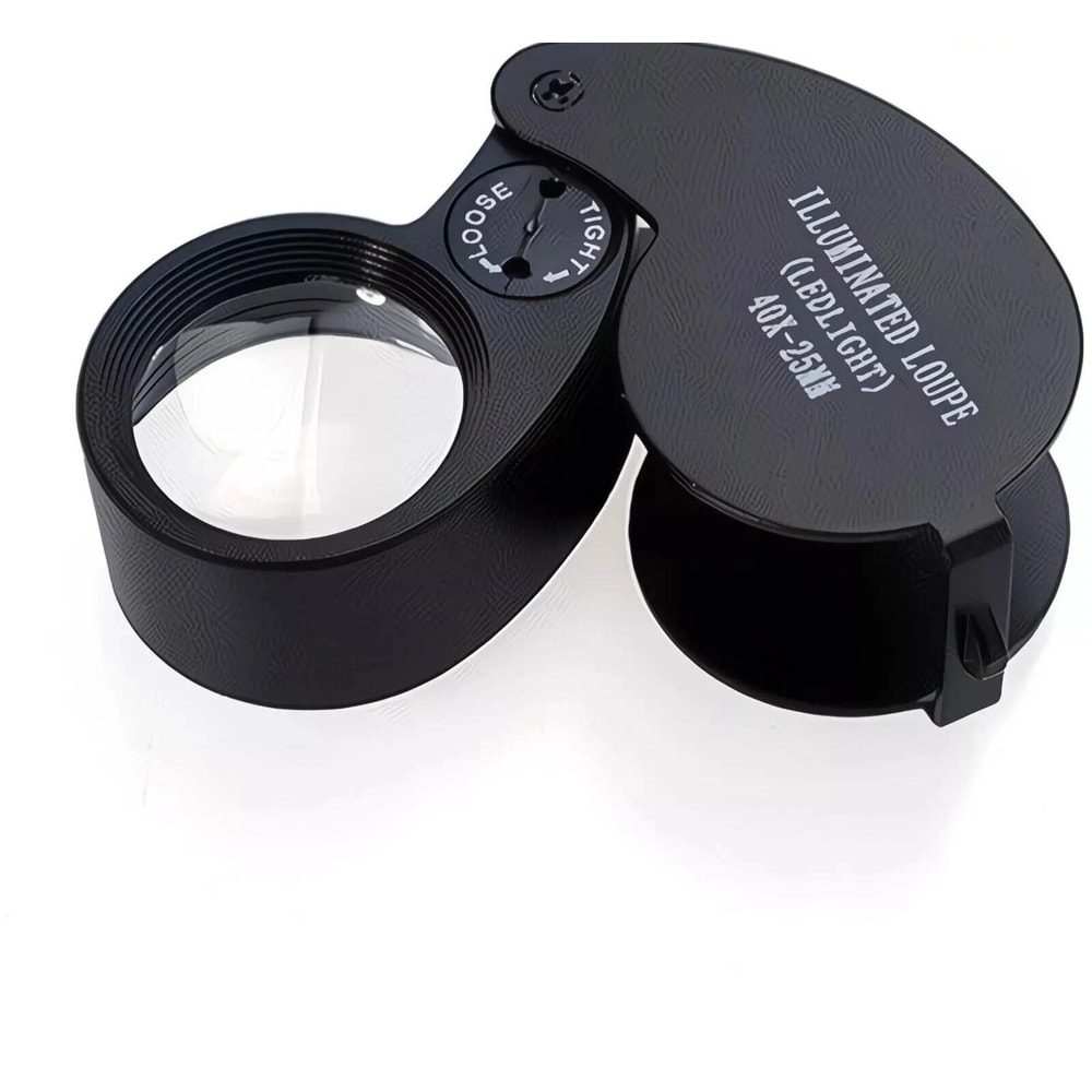 LED Pocket Magnifier For Jewelry Repair Lighted Loupe With Clear Viewing 0