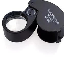 led pocket magnifier for jewelry repair lighted loupe with clear viewing