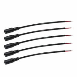 dc power pigtail female barrel jack cables for electronics & diy projects