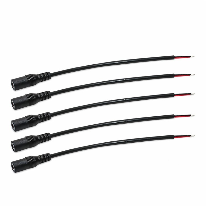 DC Power Pigtail Female Barrel Jack 6inch Cables For Electronics DIY Projects 0