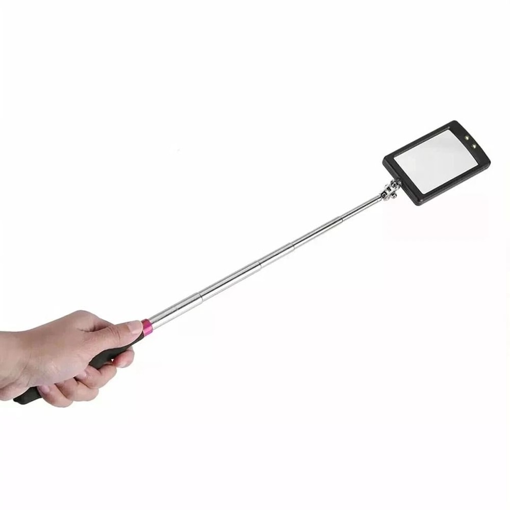 Telescoping Inspection Mirror Set Adjustable Flexible Inspection Mirror For HardtoReach Spaces 0